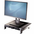 Monitor Stand, 6 1/2 in H, Black; Silver