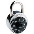 Combination Padlock, Center, Black/Silver