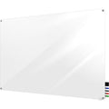 Dry Erase Board, Glass, 36 in, 48 in, No Frame Frame, White, Gloss