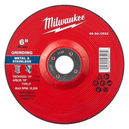 Grinding Wheel, 6" dia.