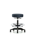 Vin Stool without Back-High Bench Ht with Chr FRandStat Glides in Imperial Blue Trailblazer Vin