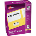 Two-Pocket File Folder, Yellow, PK25