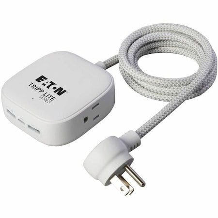 Outlet Strip, White, 3-7/8 in, 2 Outlets