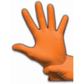 Disposable Gloves, 8 mil Palm, Nitrile, Powder-Free, 100 PK, Orange, 2XL