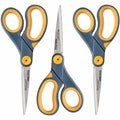 Westcott 8" Straight Titanium Bonded Non-Stick Scissors with Adjustable Glide Feature, 3 Pack
