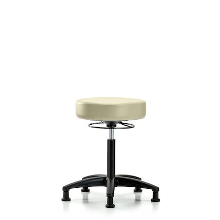Vin Stool without Back-Medium Bench Height with Stationary Glides in Adobe White Trailblazer Vin