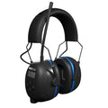 Rechargeable Earmuffs AM/FM radio earmuffs with Bluetooth, 25 NRR NRR, Black/Blue