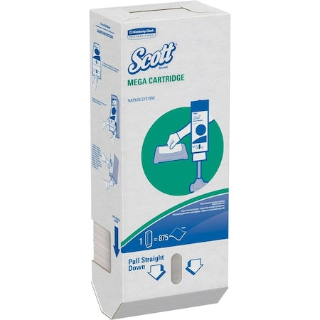 Mega Cartridge Napkin Box Dispos Paper 875 Npk/Pk 6/Cs