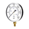 Pressure Gauge, 1/4 in NPT, Bottom Location