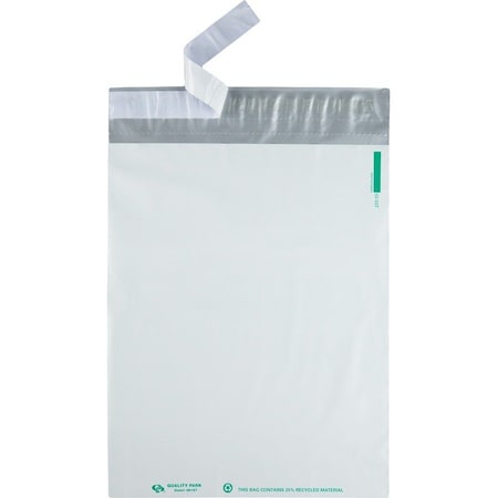 Shipping Envelope, White, Plastic, PK100