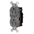 Straight Blade Receptacle, 5-15R, 15 A, 125V AC, 2 Pole, 3 Wire, Surface Mount, Grounded