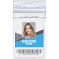 Vertical Resealable Badge Holder,PK50