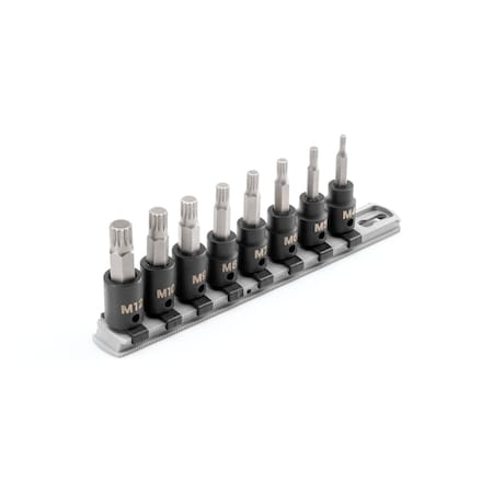 3/8 in Drive Impact Bit Socket Set, Metric, 8 pcs