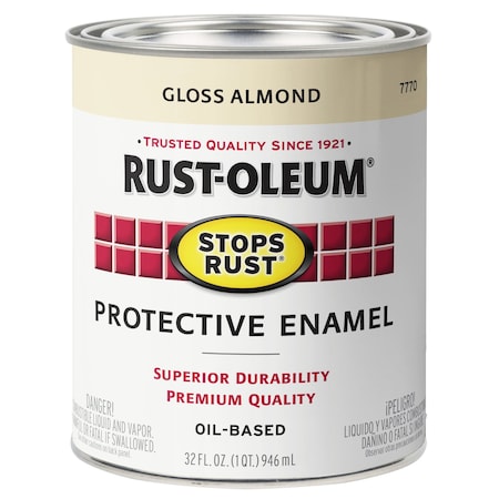 Rust Prevenative Paint, Gloss, Almond, 1 qt.
