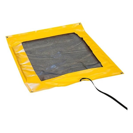 Sorbent Pillow, 1 gal, Oil, Gray, Yellow