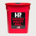 Plastic Paint Bucket, 1 qt, 6"" L, 6"" D, 8"" W
