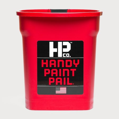 Plastic Paint Bucket, 1 qt, 6"" L, 6"" D, 8"" W
