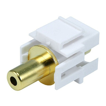 A/V Wallplate, 3.5mm Stero, White