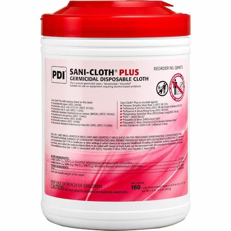 Germicidal Disinfecting Wipes 6" x 6-3/4", White