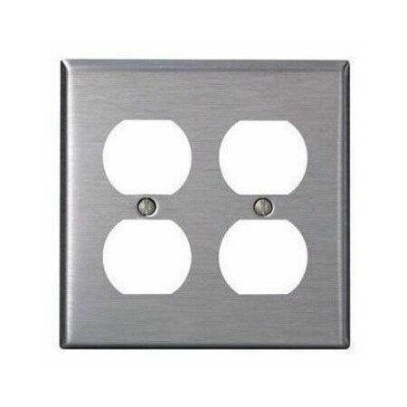 WallPlate, DuplexOutlet, StainlessSteel