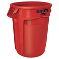 BRUTE 32 gal Round Heavy Duty Plastic Can, Red, None, Plastic, Not Applicable
