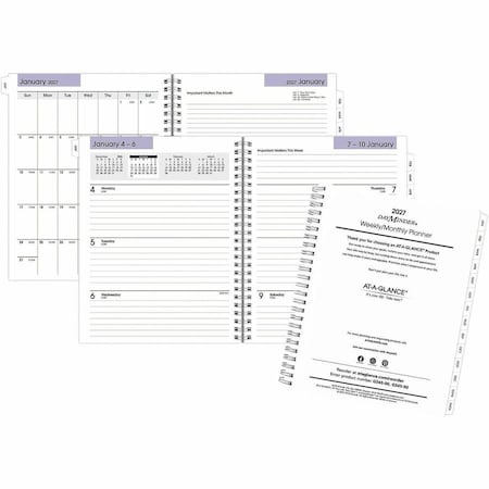 DayMinder Executive Weekly/Monthly Refill, 8.75 x 7, White Sheets, 12-Month (Jan to Dec): 2025