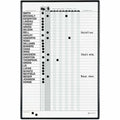 In/Out Board, Porcelain, 36 in, 24 in, Aluminum Frame, White/Gray, Gloss