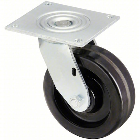 Plate Caster, Swivel, Phenolic, 7 1/2"H