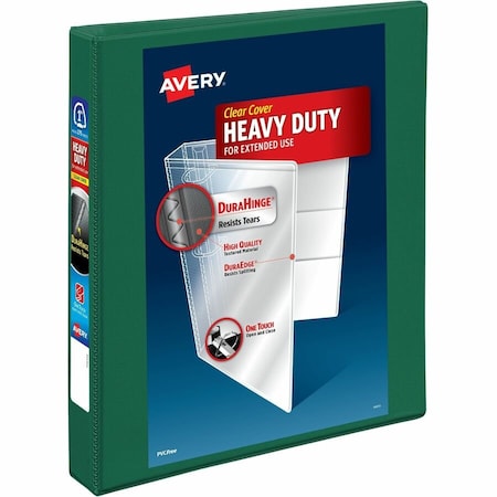 Heavy-Duty View 3 Ring Binder, 1 In Ring