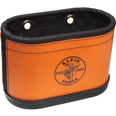 Bucket Bag, Orange, Plastic Exterior, Canvas Interior, Polypropylene Bottom, 14 Pockets