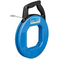 Fish Tape, 1/8 In x 60 ft, Blued Steel