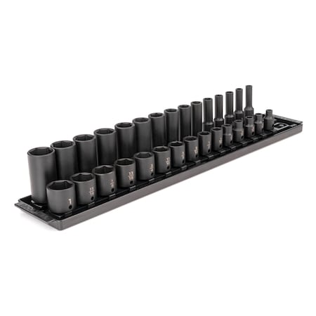 3/8 in Drive Impact Socket Set, SAE, 30 pcs