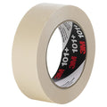 Masking Tape, 48 mm W x 55 m L, 5.1 mil Thick, Tan, Rubber Adhesive, 24 PK
