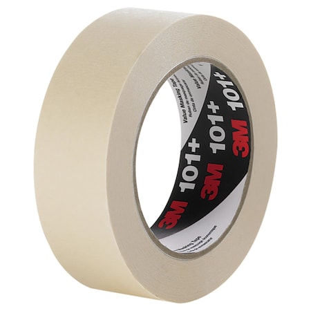 Masking Tape, 48 mm W x 55 m L, 5.1 mil Thick, Tan, Rubber Adhesive, 24 PK