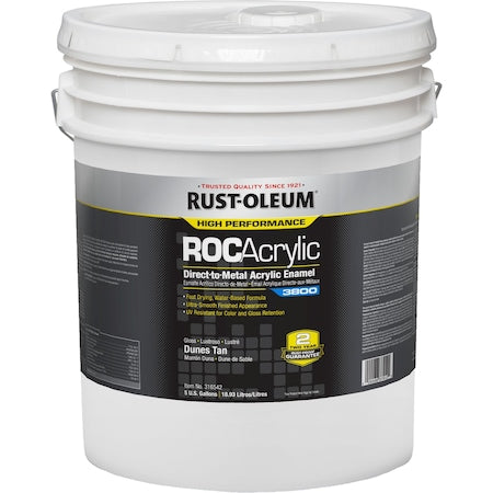 Acrylic Enamel Coating, Dunes Tan, 5 gal