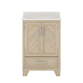 Vanity,w/Engineered Sto,24in,Natural Oak