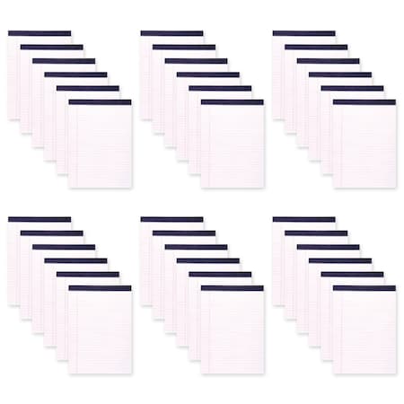 Case of Legal Pads, 8.5"x11.75", 50 sheets of White Paper/Pad, stapled and taped, Micro-Perforated, PK36