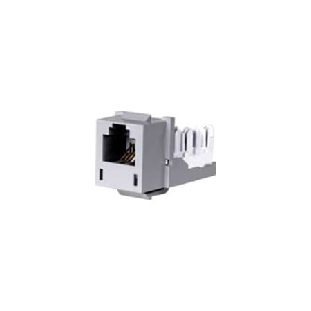 Hubbell Xcelerator HXJUGY Cat.4 Jack - 1 Pack - 1 x RJ-25 Network Female - Gray
