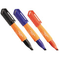 Perm. Marker, Chisel Tip, Mlt-Color, PK3