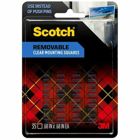 Removable Clear Mounting Squares,PK35