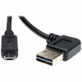 Reversible USB Cable, Black, 3 ft., Standards: ROHS Compliant