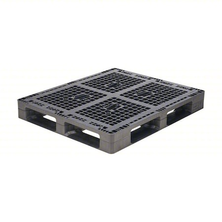 Plastic Pallet, 48 in L, 40 in W, 6 in H, 4,000 lb Dynamic