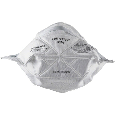 Particulate Respirator, N95, VFlex, Flat-Fold, Non-Adj. Straps, Metal Nose Clip, Universal, PK50