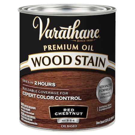 Premium Wood Stain, Oil Based, Red Chestnut, 1 Quart