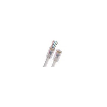 Pass Thru Modular Plug, RJ45 Type, PK50
