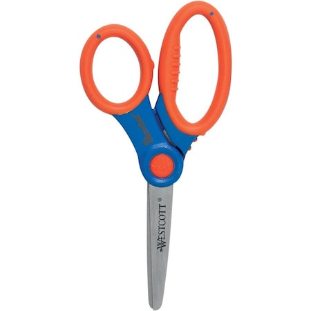 Scissors, 5" Kids Ultra Soft Handle Scissor, Blunt, W/ Anti-Microbial