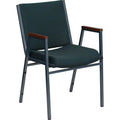 Fabric Stack Chair w/Arms, Green