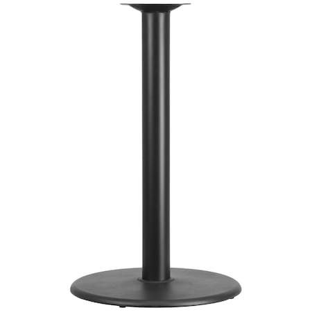 Round Restaurant Table Base with 4" Dia., 24 in W, 24 in L, 40.5 in H, Cast Iron, Iron, Black