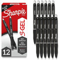 S-Gel High-Performance Gel Pen, Retractable, Bold 1 mm, Black Ink, Black Barrel, PK12 PK