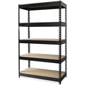 3800 Riveted Steel Shelving 5-Shelf Unit, 16D x 36W x 60H, Black